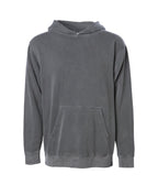 INDEPENDENT PRM1500Y, Youth Midweight Pigment Dyed Hooded Pullover, Pigment Black