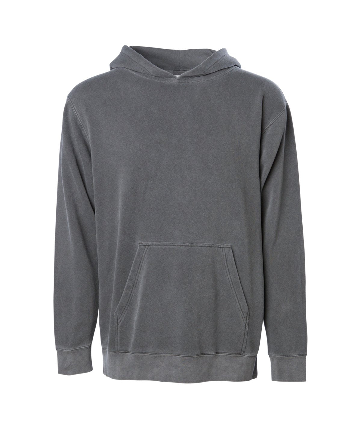 INDEPENDENT PRM1500Y, Youth Midweight Pigment Dyed Hooded Pullover, Pigment Black