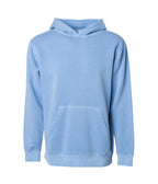 INDEPENDENT PRM1500Y, Youth Midweight Pigment Dyed Hooded Pullover, Pigment Light Blue