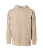 INDEPENDENT PRM1500Y, Youth Midweight Pigment Dyed Hooded Pullover, Pigment Sandstone