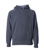 INDEPENDENT PRM15YSB, Youth Lightweight Special Blend Raglan Hooded Pullover, Midnight Heather
