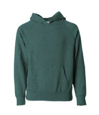 Independent Trading Co. PRM15YSB, Youth Lightweight Special Blend Raglan Hooded Pullover, Moss Heather