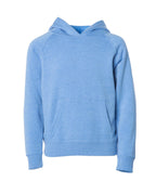INDEPENDENT PRM15YSB, Youth Lightweight Special Blend Raglan Hooded Pullover, Pacific Heather