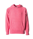 INDEPENDENT PRM15YSB, Youth Lightweight Special Blend Raglan Hooded Pullover, Pomegranate Heather