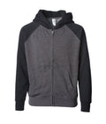 Independent Trading Co. PRM15YSBZ, Youth Lightweight Special Blend Raglan Zip Hood, Independent Trading Co. PRM15YSBZ Youth Lightweight Special Blend Raglan Zip Hood