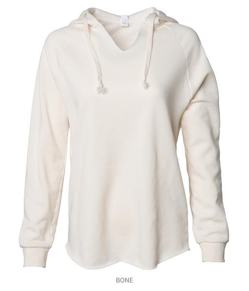 INDEPENDENT PRM2500, Women's California Wave Wash Hooded Pullover, Bone