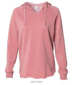 INDEPENDENT PRM2500, Women's California Wave Wash Hooded Pullover, Dusty Rose
