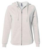INDEPENDENT PRM2500Z, Women's California Wave Wash Zip Hood, Bone