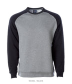 INDEPENDENT PRM30SBC-P1, Prm30sbc - Unisex Special Blend Raglan Crew (colors M-s), Nickel Black