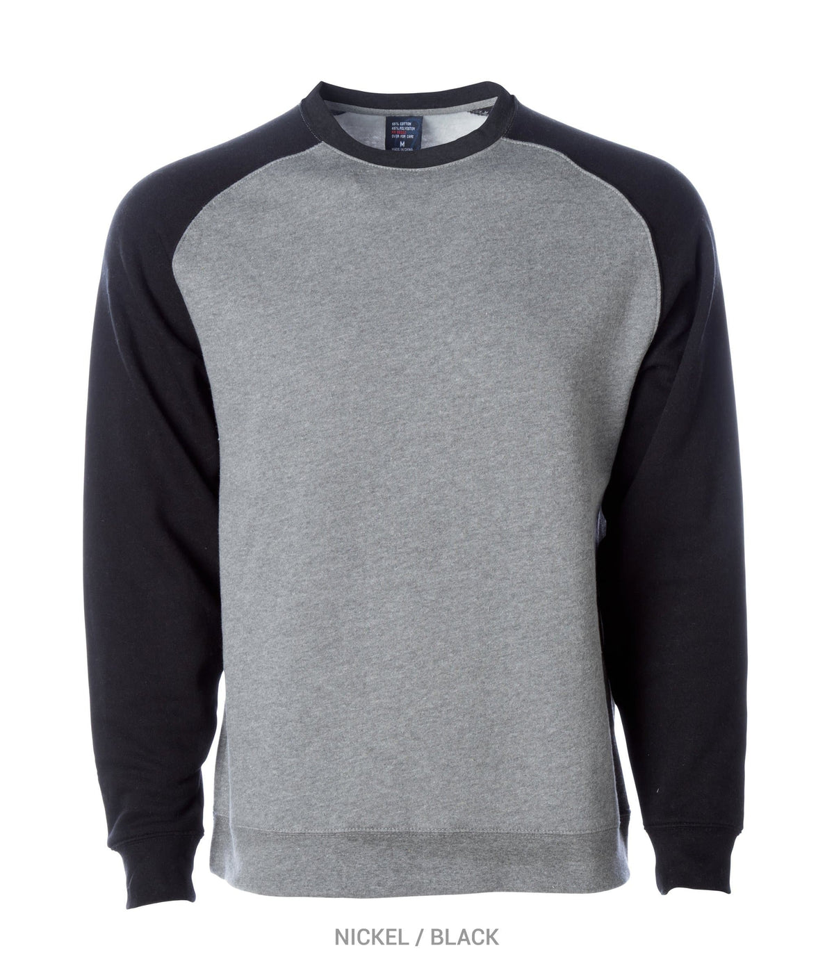 INDEPENDENT PRM30SBC-P1, Prm30sbc - Unisex Special Blend Raglan Crew (colors M-s), Nickel Black