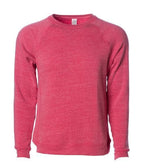 INDEPENDENT PRM30SBC-P2, Prm30sbc - Unisex Special Blend Raglan Crew (stone Heather), Pomegranate Heather