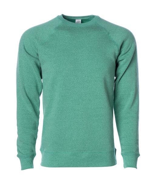 INDEPENDENT PRM30SBC-P1, Prm30sbc - Unisex Special Blend Raglan Crew (colors M-s), Sea Green Heather