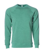 INDEPENDENT PRM30SBC-P2, Prm30sbc - Unisex Special Blend Raglan Crew (stone Heather), Sea Green Heather