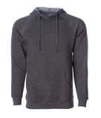 INDEPENDENT PRM33SBP-P2, Prm33sbp - Special Blend Raglan Hooded Pullover (nickel Gunmetal Heather, Pacific Heather, Pomegranate Heather, Sea Green Heather), Carbon Charcoal Heather