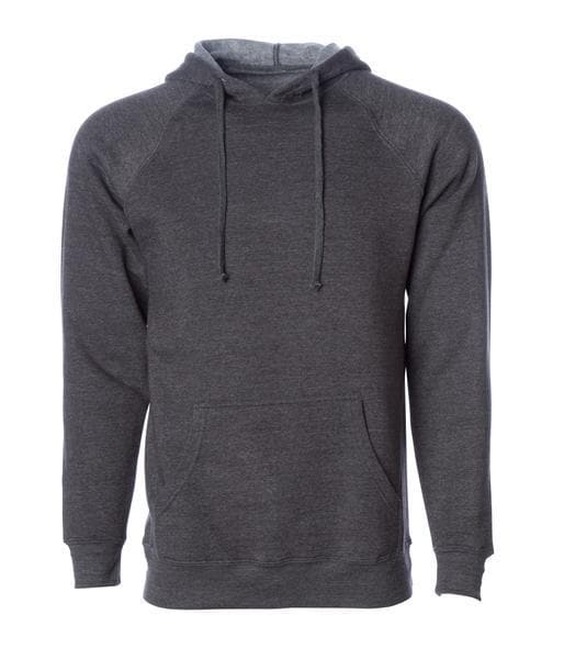 INDEPENDENT PRM33SBP-P1, Prm33sbp - Special Blend Raglan Hooded Pullover (colors B-m), Carbon Charcoal Heather
