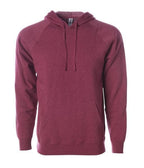 INDEPENDENT PRM33SBP-P1, Prm33sbp - Special Blend Raglan Hooded Pullover (colors B-m), Crimson Heather