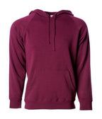 INDEPENDENT PRM33SBP-P2, Prm33sbp - Special Blend Raglan Hooded Pullover (nickel Gunmetal Heather, Pacific Heather, Pomegranate Heather, Sea Green Heather), Maroon