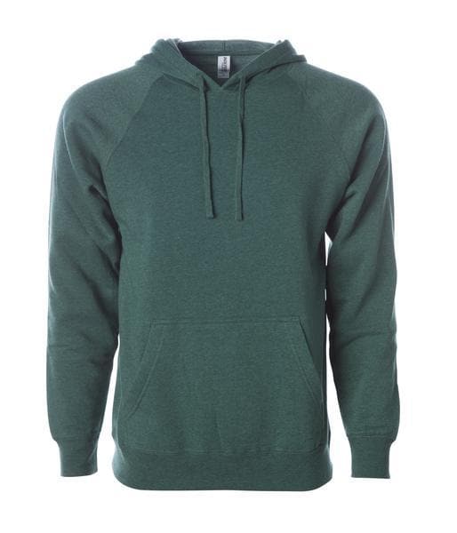 INDEPENDENT PRM33SBP-P1, Prm33sbp - Special Blend Raglan Hooded Pullover (colors B-m), Moss Heather
