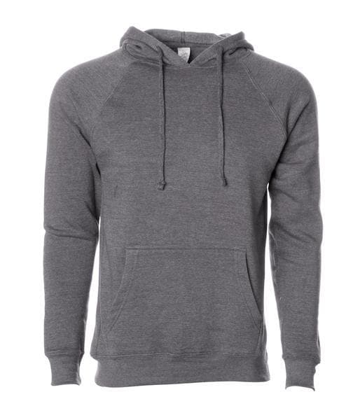 INDEPENDENT PRM33SBP-P1, Prm33sbp - Special Blend Raglan Hooded Pullover (colors B-m), Nickel Gunmetal Heather