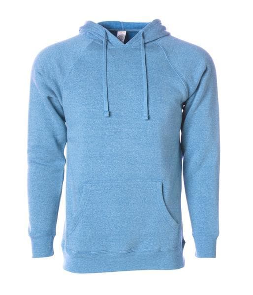 INDEPENDENT PRM33SBP-P1, Prm33sbp - Special Blend Raglan Hooded Pullover (colors B-m), Pacific Heather