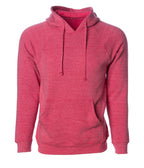 INDEPENDENT PRM33SBP-P2, Prm33sbp - Special Blend Raglan Hooded Pullover (nickel Gunmetal Heather, Pacific Heather, Pomegranate Heather, Sea Green Heather), Pomegranate Heather