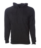 INDEPENDENT PRM33SBP-P2, Prm33sbp - Special Blend Raglan Hooded Pullover (nickel Gunmetal Heather, Pacific Heather, Pomegranate Heather, Sea Green Heather), Black