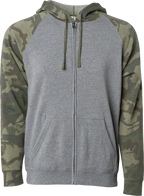 Independent Trading Co. PRM33SBZ, Unisex Special Blend Zip Hooded Sweatshirt, Pacific Heather