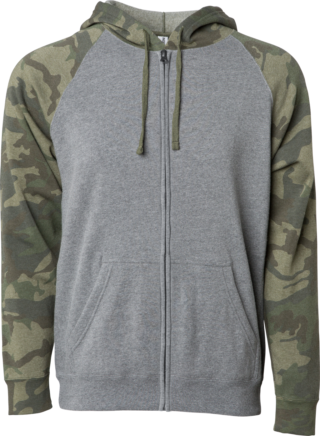 INDEPENDENT PRM33SBZ-P1, Prm33sbz - Unisex Special Blend Zip Hooded Sweatshirt (colors C-n), Nickel Forest Camo