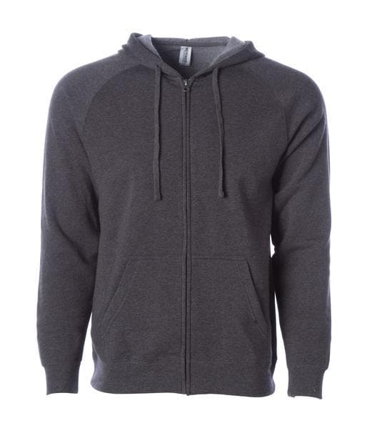 INDEPENDENT PRM33SBZ-P1, Prm33sbz - Unisex Special Blend Zip Hooded Sweatshirt (colors C-n), Carbon Charcoal Heather