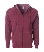 INDEPENDENT PRM33SBZ-P1, Prm33sbz - Unisex Special Blend Zip Hooded Sweatshirt (colors C-n), Crimson Heather