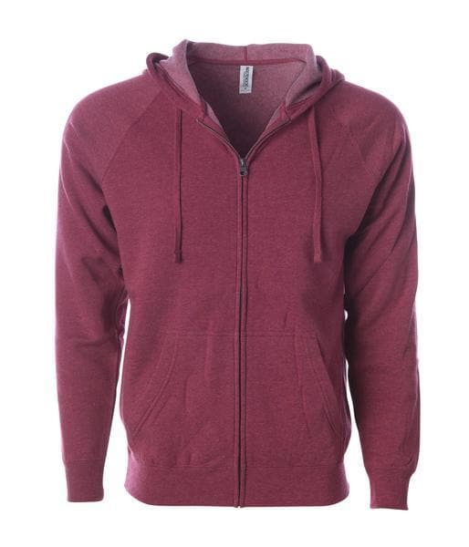 INDEPENDENT PRM33SBZ-P1, Prm33sbz - Unisex Special Blend Zip Hooded Sweatshirt (colors C-n), Crimson Heather