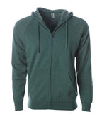 Independent Trading Co. PRM33SBZ, Unisex Special Blend Zip Hooded Sweatshirt, Moss Heather