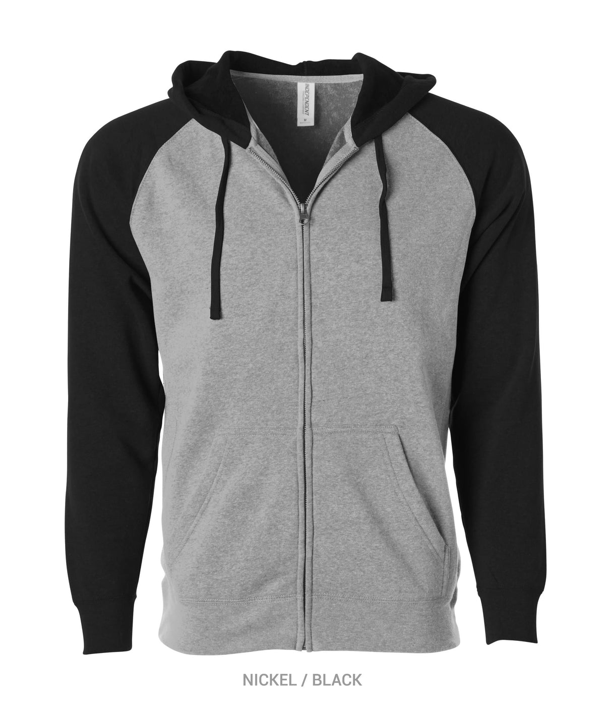 INDEPENDENT PRM33SBZ-P1, Prm33sbz - Unisex Special Blend Zip Hooded Sweatshirt (colors C-n), Nickel Black