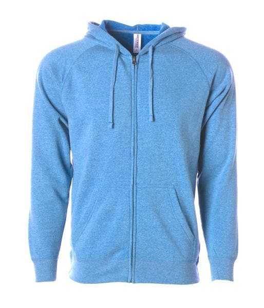 INDEPENDENT PRM33SBZ-P1, Prm33sbz - Unisex Special Blend Zip Hooded Sweatshirt (colors C-n), Pacific Heather