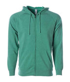INDEPENDENT PRM33SBZ-P1, Prm33sbz - Unisex Special Blend Zip Hooded Sweatshirt (colors C-n), Sea Green Heather
