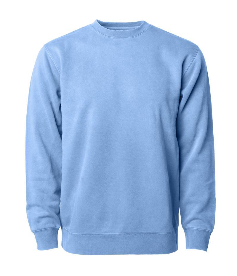 INDEPENDENT PRM3500-P1, Prm3500 - Unisex Midweight Pigment Dyed Crew Neck (colors P-p), Pigment Light Blue