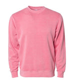 INDEPENDENT PRM3500, Unisex Midweight Pigment Dyed Crew Neck, Pigment Pink