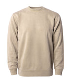 INDEPENDENT PRM3500, Unisex Midweight Pigment Dyed Crew Neck, Pigment Sandstone