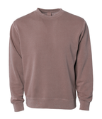 INDEPENDENT PRM3500-P2, Prm3500 - Unisex Midweight Pigment Dyed Crew Neck (pigment Ivory, Pigment Light Blue, Pigment Maroon, Pigment Mint, Pigment Pink), Pigment Clay