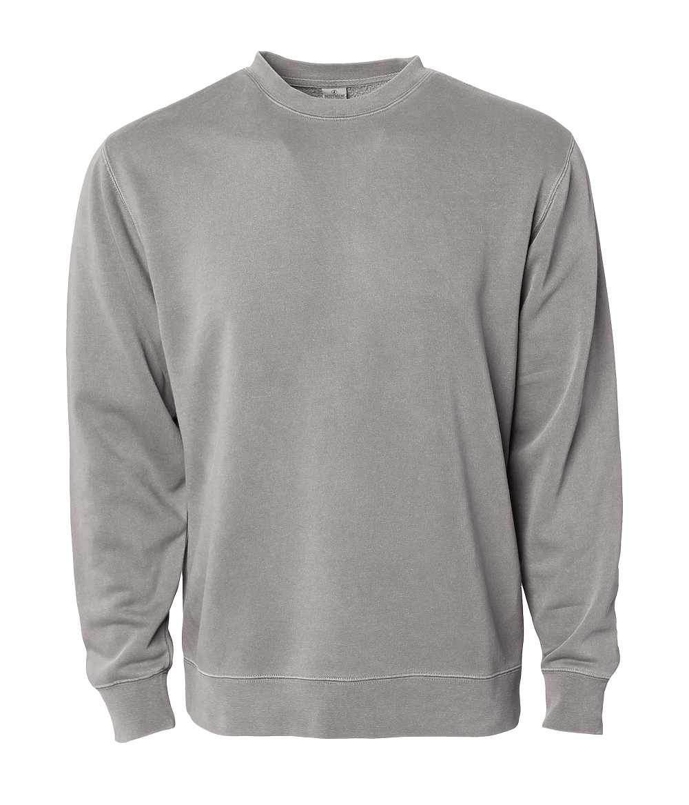 INDEPENDENT PRM3500-P1, Prm3500 - Unisex Midweight Pigment Dyed Crew Neck (colors P-p), Pigment Cement
