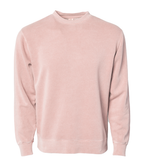 INDEPENDENT PRM3500-P2, Prm3500 - Unisex Midweight Pigment Dyed Crew Neck (pigment Ivory, Pigment Light Blue, Pigment Maroon, Pigment Mint, Pigment Pink), Pigment Dusty Pink