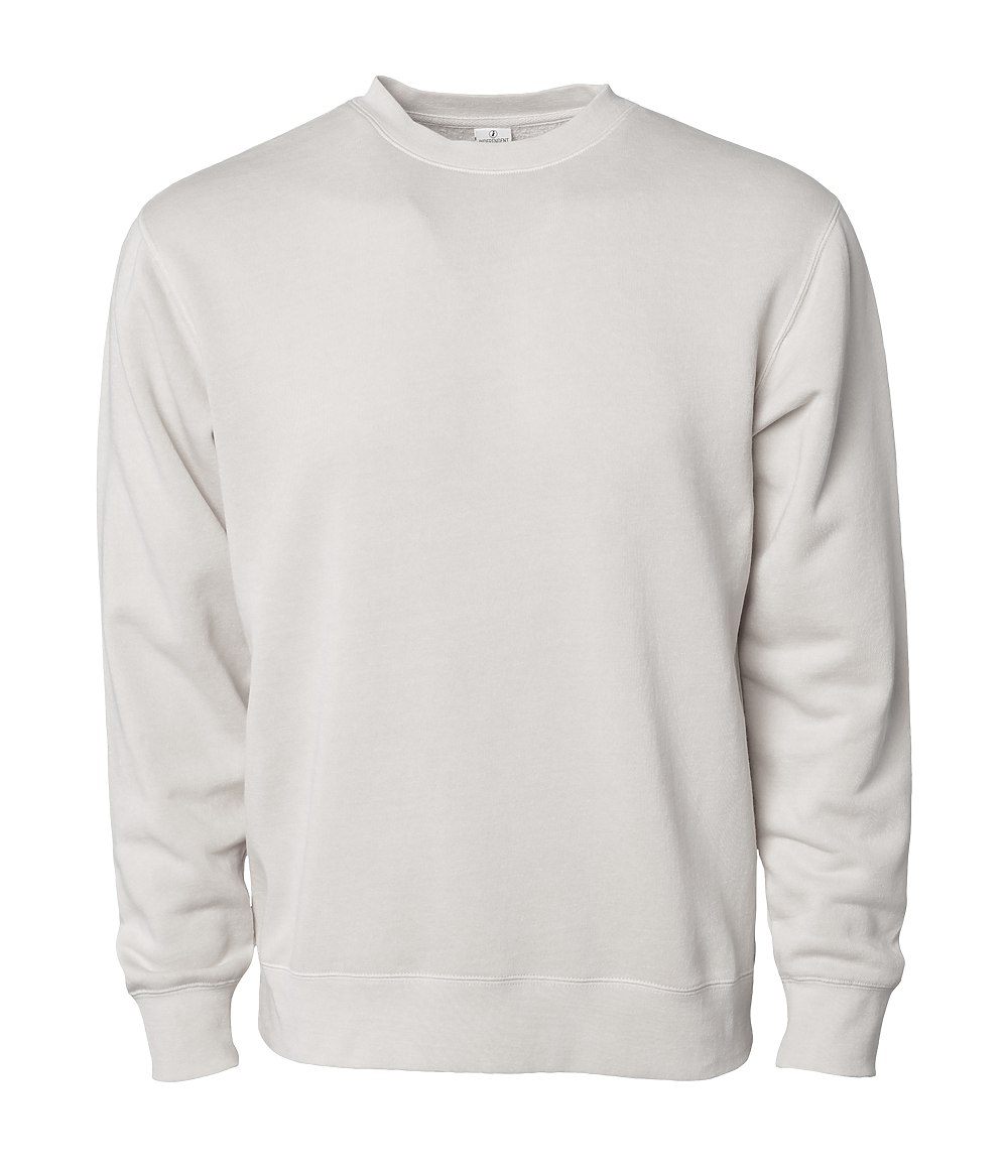 INDEPENDENT PRM3500-P1, Prm3500 - Unisex Midweight Pigment Dyed Crew Neck (colors P-p), Pigment Ivory