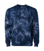 INDEPENDENT PRM3500TD-P1, Prm3500td - Unisex Midweight Tie Dye Crew (colors T-t), Tie Dye navy