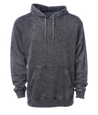 INDEPENDENT PRM4500MW, Unisex Midweight Mineral Wash Hooded Pullover, Mineral Wash Black