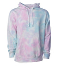 INDEPENDENT PRM4500TD, Unisex Midweight Tie Dye Hooded Pullover, Tie Dye Cotton Candy