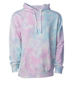 INDEPENDENT PRM4500TD-P1, Prm4500td - Unisex Midweight Tie Dye Hooded Pullover (colors T-t), Tie Dye Cotton Candy