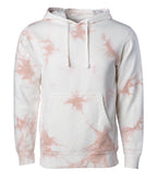 INDEPENDENT PRM4500TD-P2, Prm4500td - Unisex Midweight Tie Dye Hooded Pullover (tie Dye Navy), Tie Dye Dusty Pink