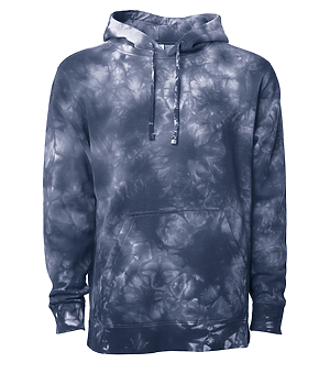 INDEPENDENT PRM4500TD-P1, Prm4500td - Unisex Midweight Tie Dye Hooded Pullover (colors T-t), Tie Dye navy