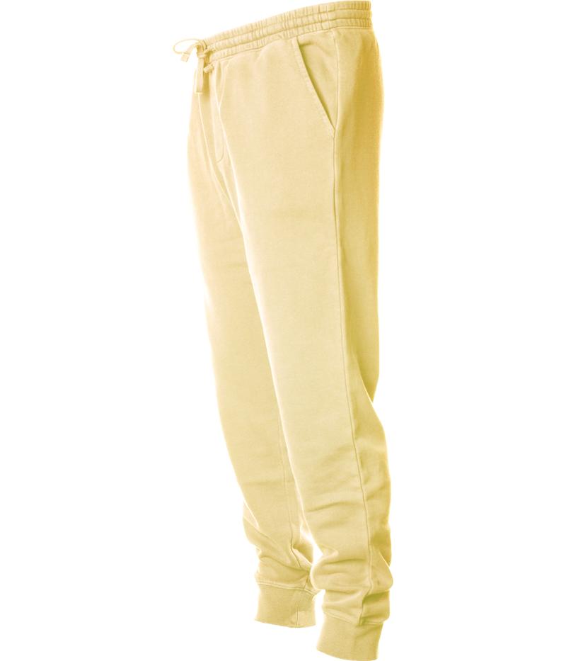 INDEPENDENT PRM50PTPD-P1, Prm50ptpd - Men's Pigment Dyed Fleece Pant (colors P-p), Pigment Yellow