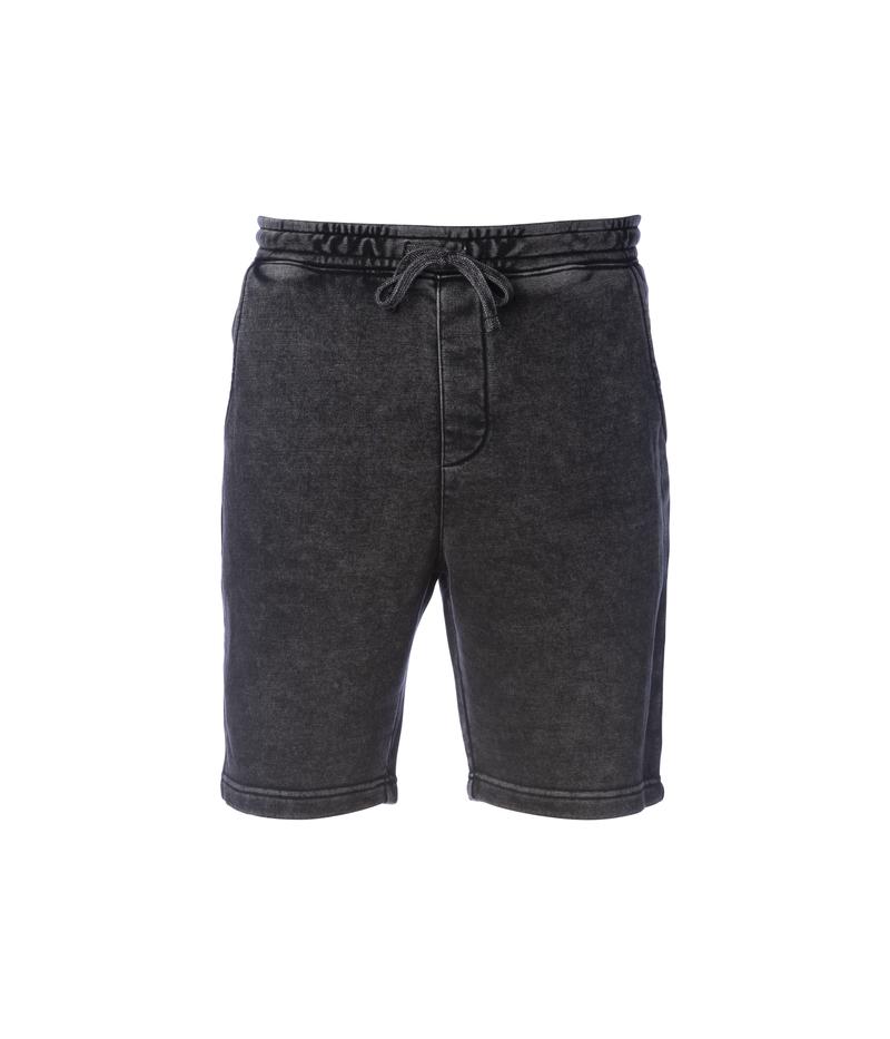 INDEPENDENT PRM50STMW, Men's Mineral Wash Fleece Short, Mineral Wash Black